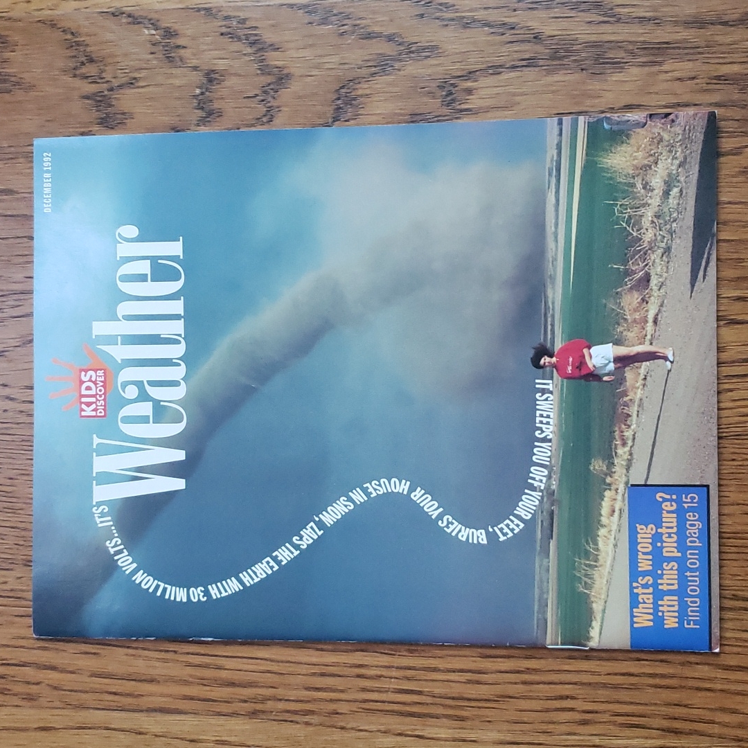 Vintage 90s Kids Discover Magazine Weather Volume 2 Issue 10 December 1992